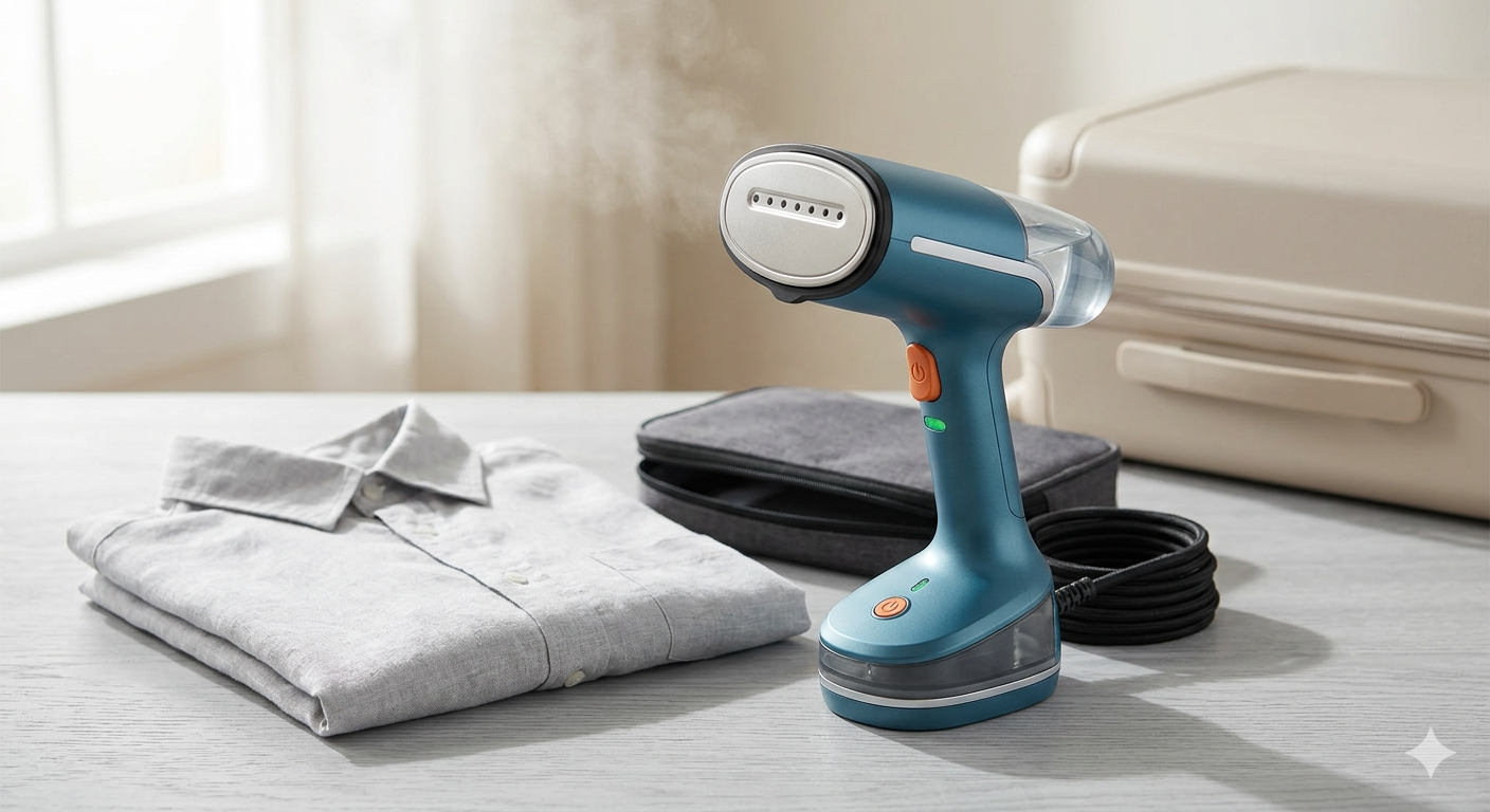 Travel Steamer for Clothes, 2-in-1 Steam Iron & Garment Steamer with Fast Heat-Up