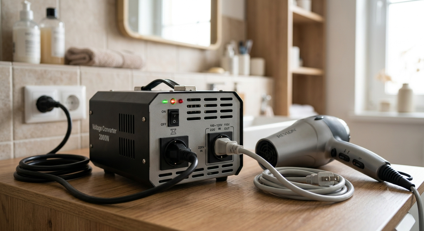 2000W 220V to 110V Converter for Hair Dryer