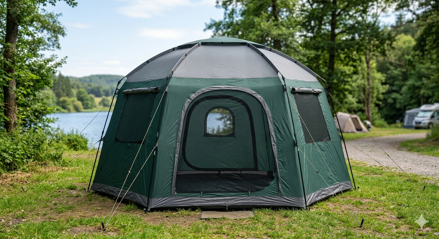 Gazebo with Sides, 3.5 x 3.5m Dome Camping Gazebo