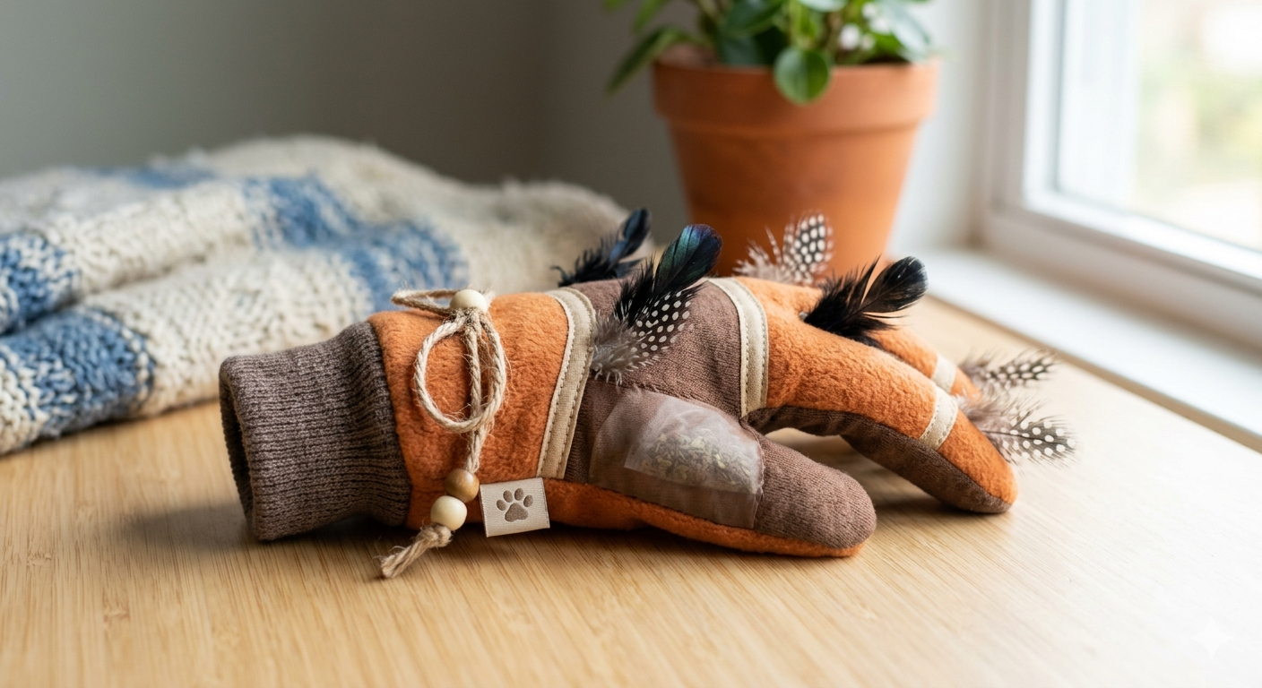 cat wrestling glove