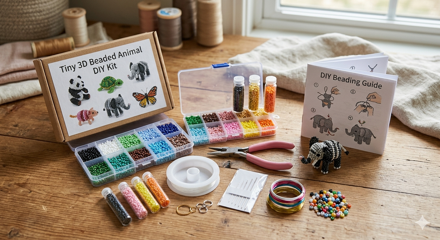 Tiny 3D Beaded Animal DIY Kit