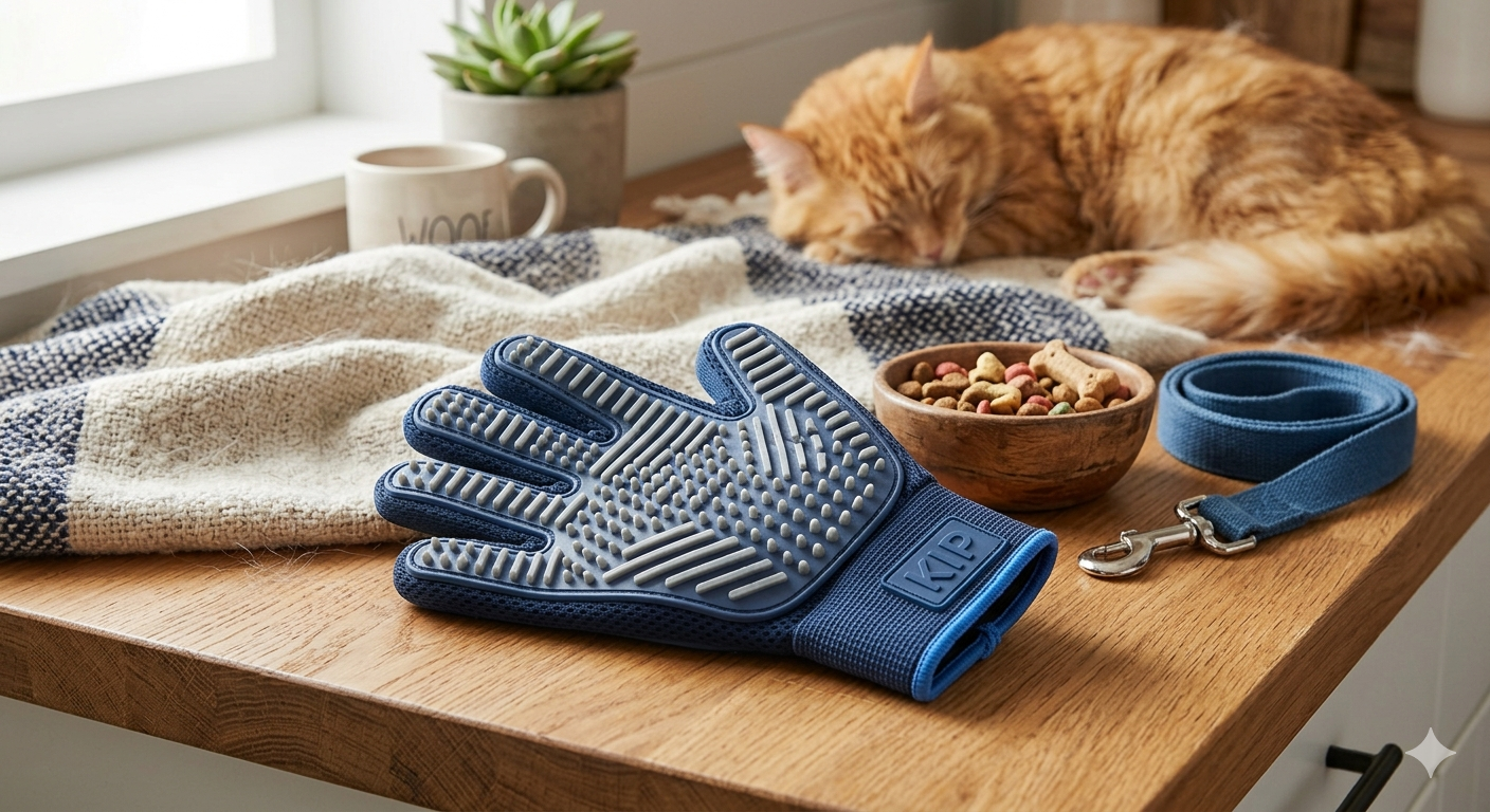 KIP Pet Hair Remover Mitt for Dogs & Cats