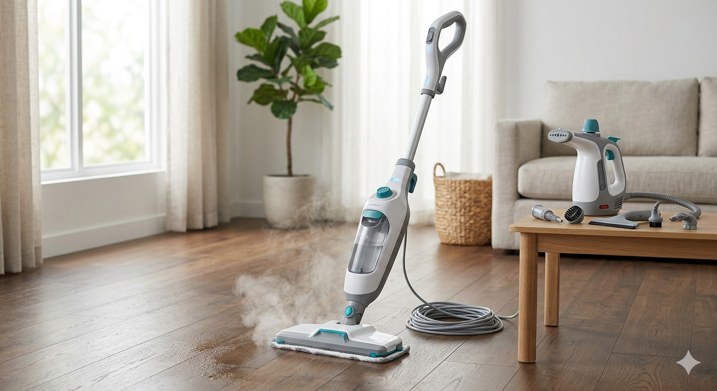 2-in-1 Steam Mop with Handheld Steamer