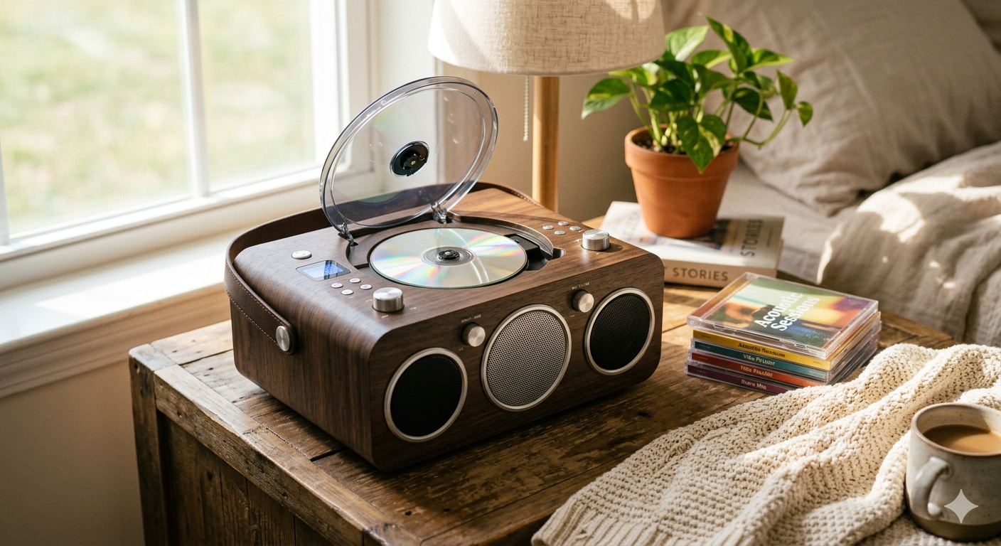 Portable CD Player Bluetooth with Speakers