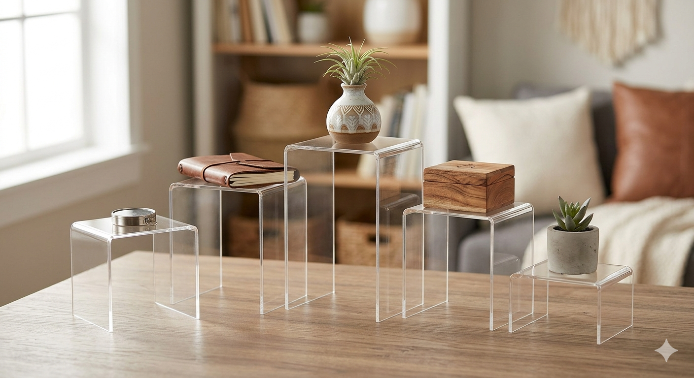 5 Pcs Acryl Risers Display Ständer