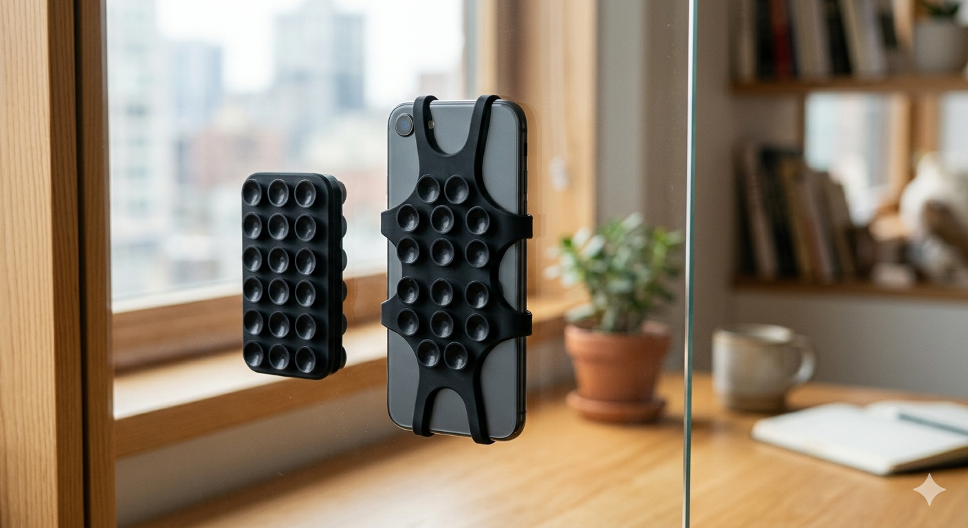Silicone Suction Cup Phone Case Mount Double Sided