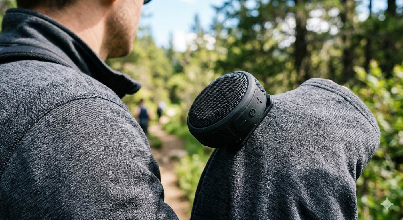 Wearable Bluetooth Speaker, Magnetic Clip-on Portable Wireless Speaker