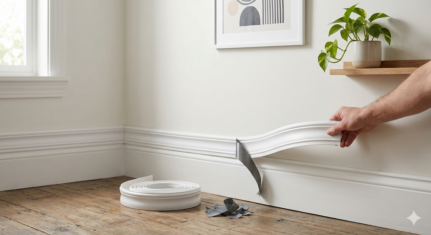 Peel and Stick Flexible Wall Moulding Trim