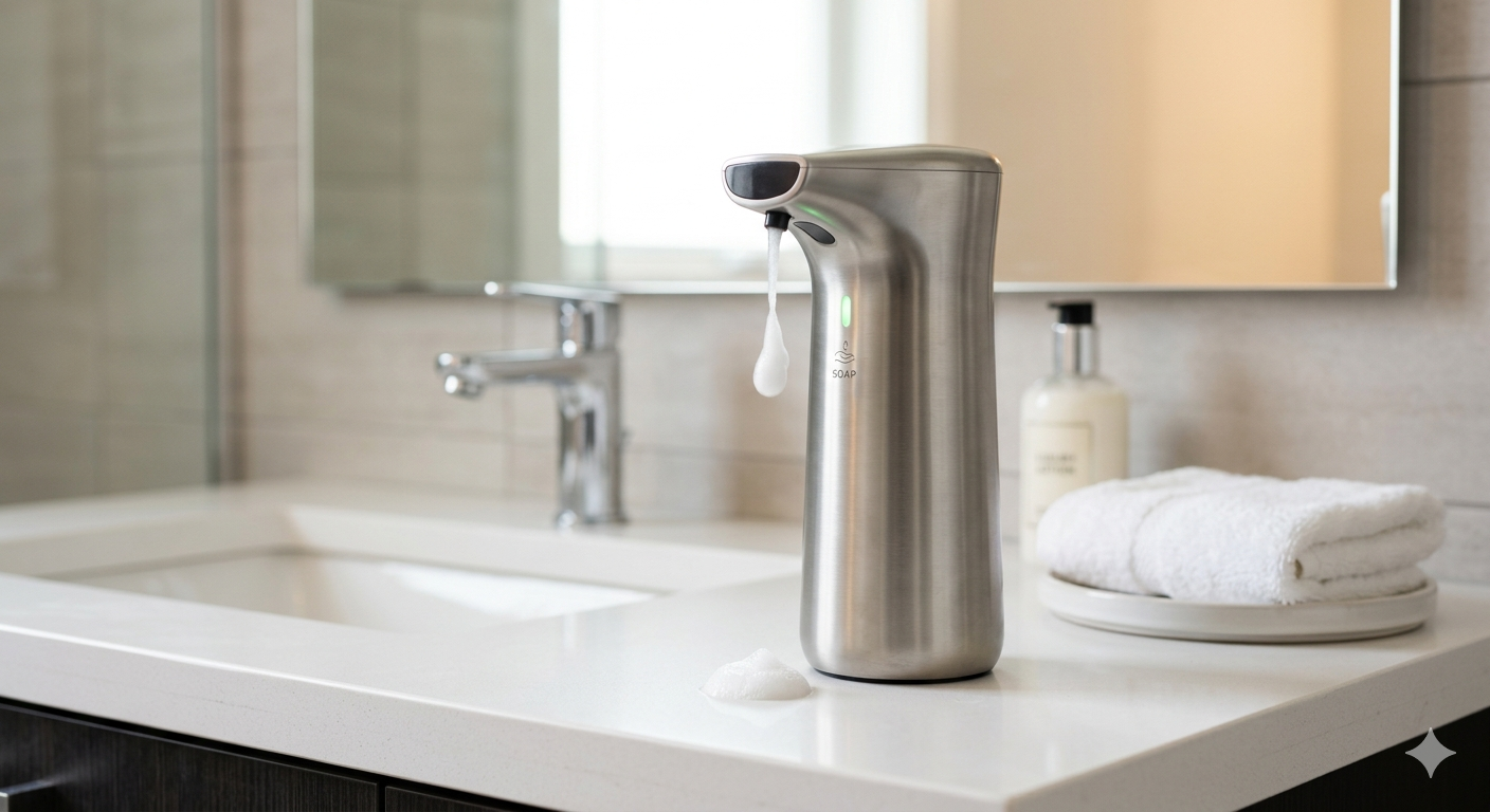 Automatic stainless steel soap dispenser