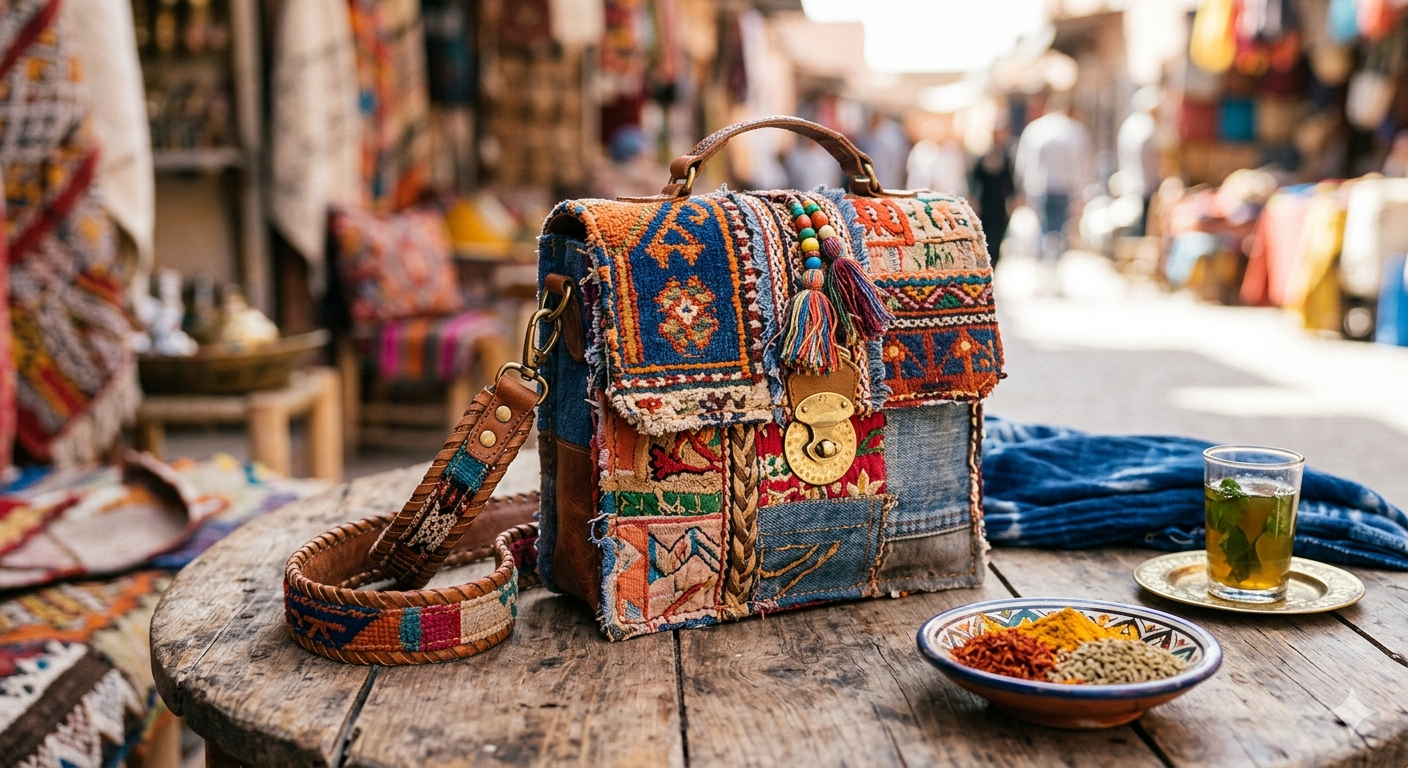 Fashion & Bags Patchwork Small Square Handbag