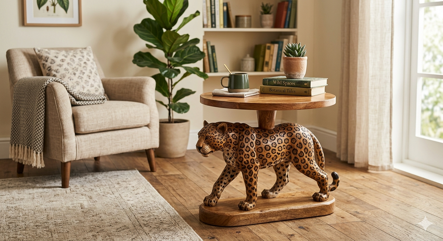 Leopard Side Table