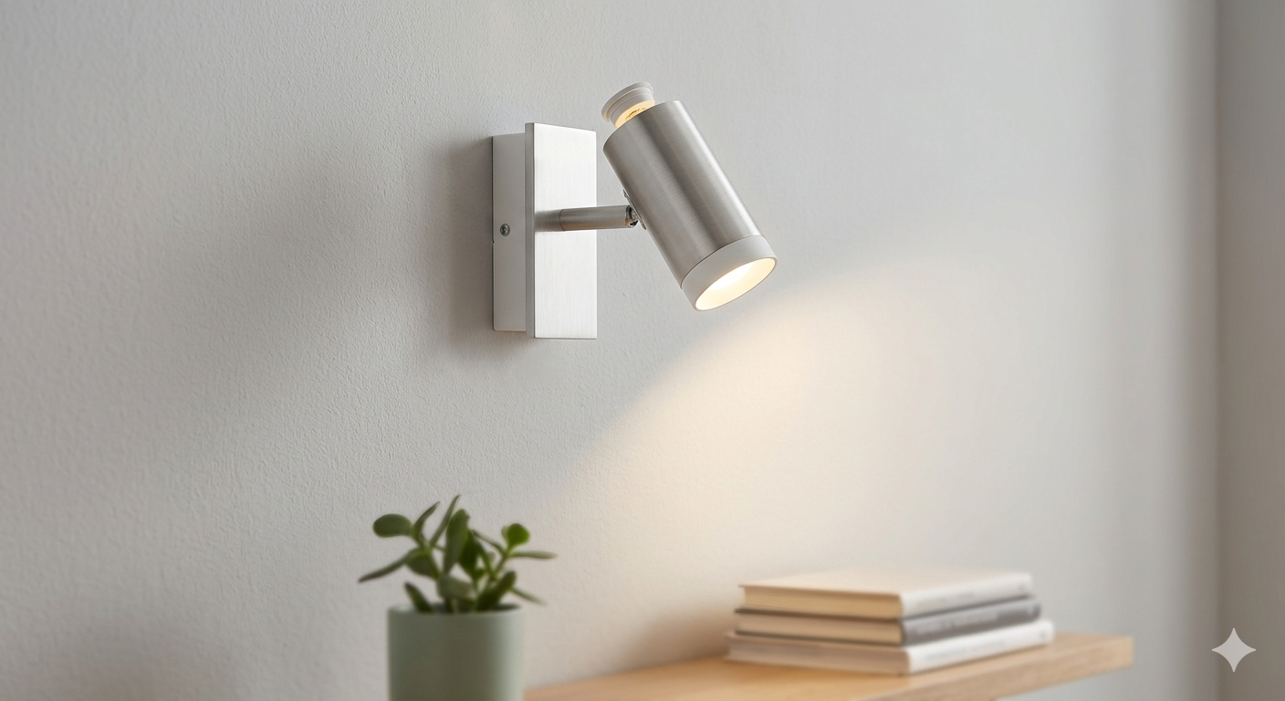 Wall Lamp with Replaceable G9 LED Lamp, Adjustable Light Beam