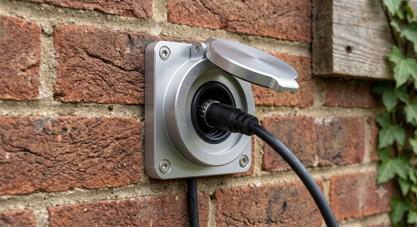 Aluminum Pass Through Wall Socket for Starlink Gen3