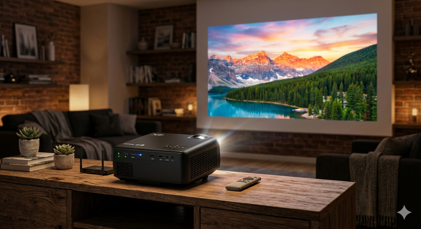 4K Projector with WiFi and Bluetooth