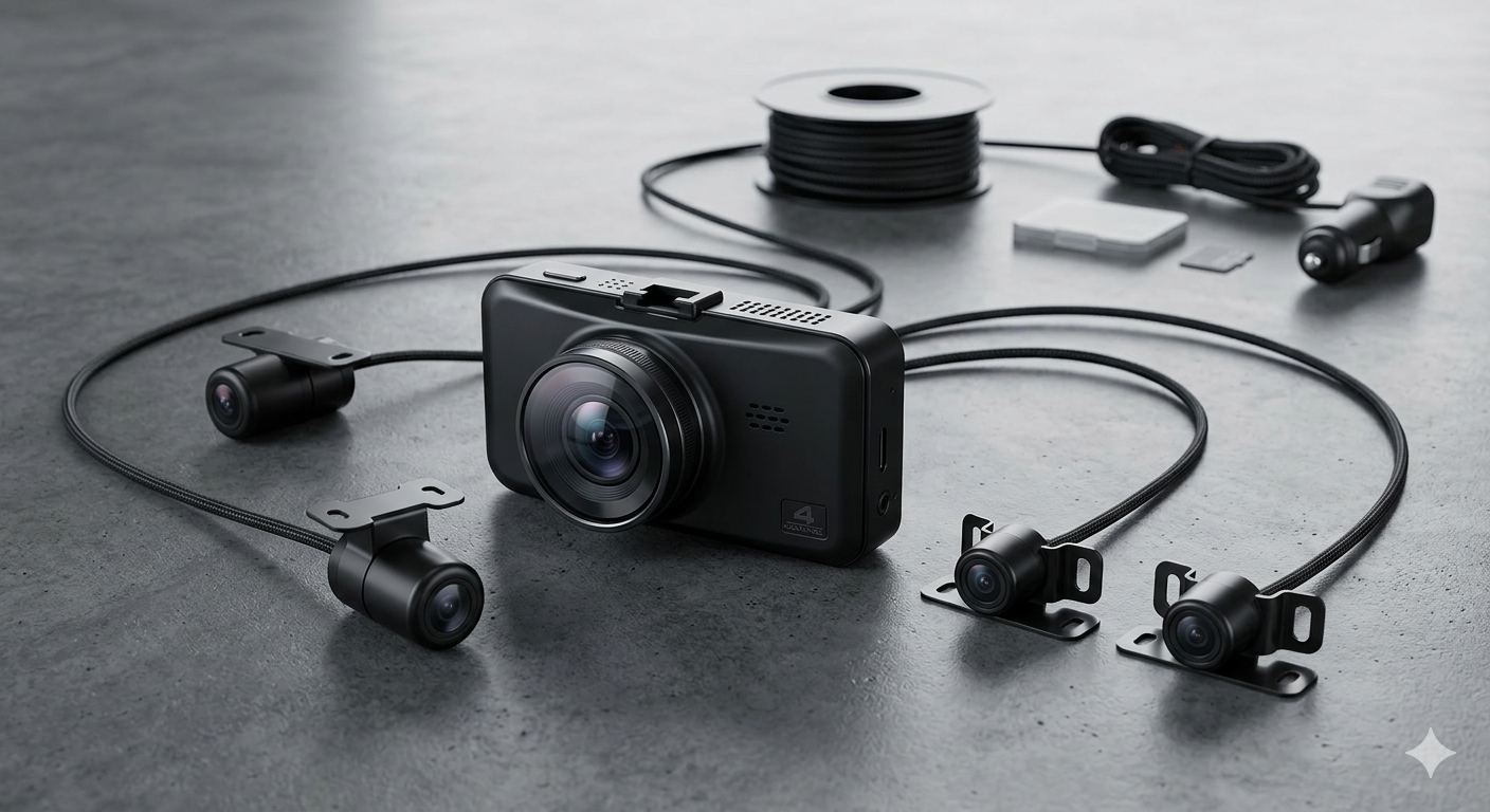 360°View 4 Channel Dash Cam