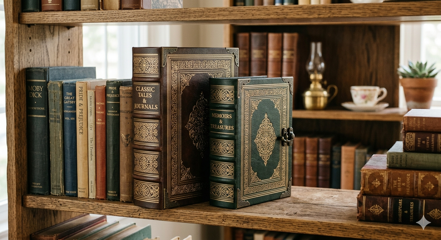 Decorative Book Storage Box Set of 2