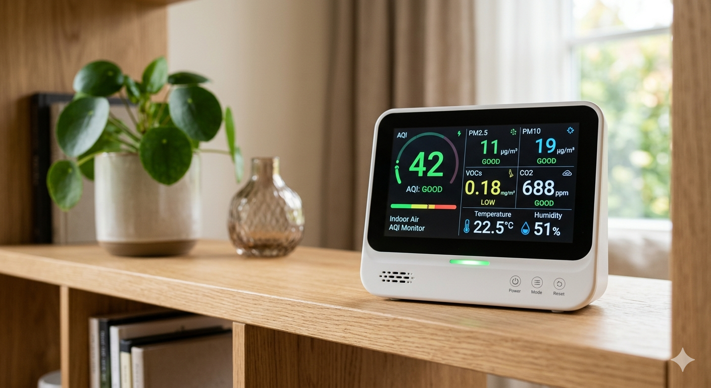 Professional Indoor Air Quality Monitor with AQI