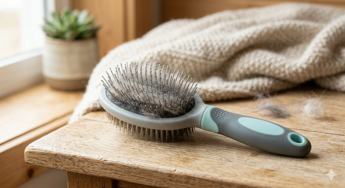 Pet Hair Detangler Brush for Removing Tangles Knots and Loose Fur