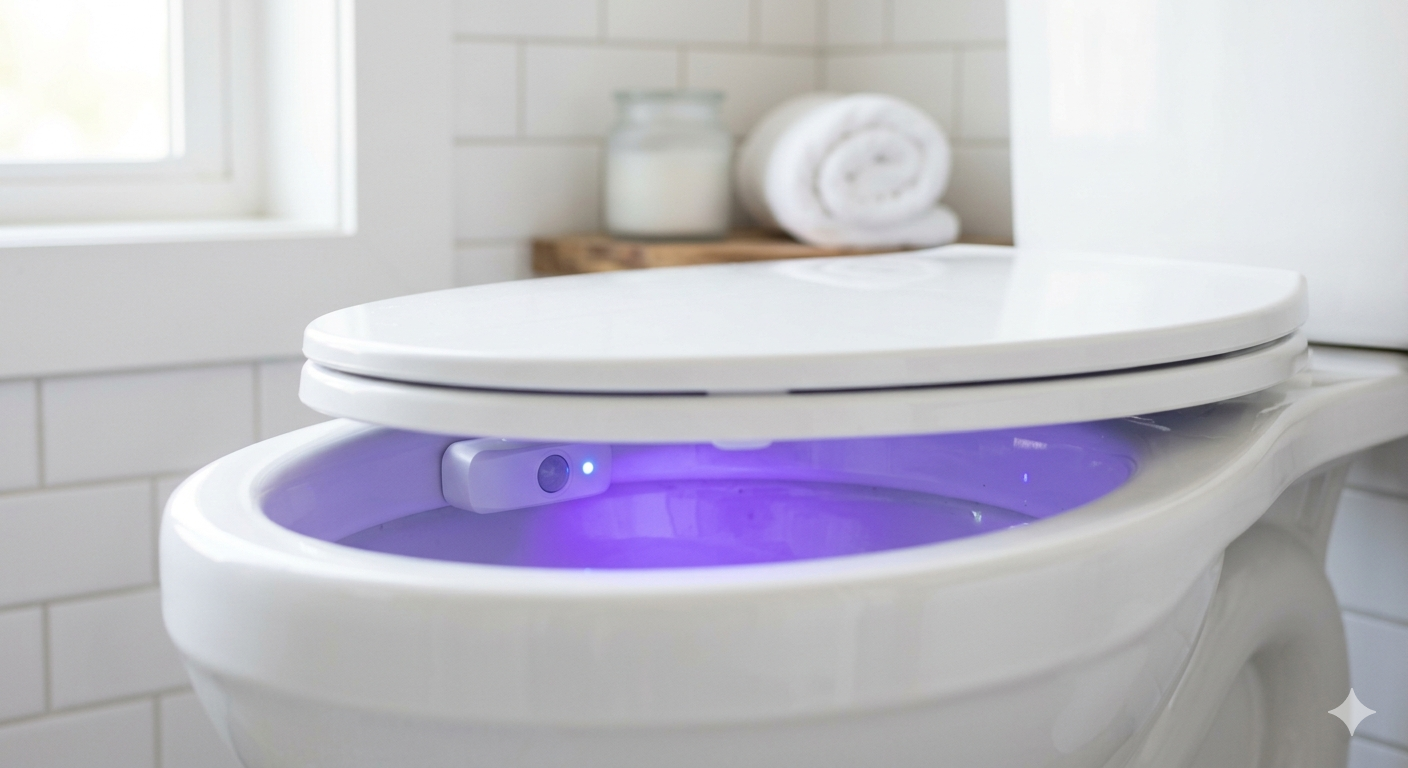 Self-Cleaning UV Toilet Light with Motion Sensor