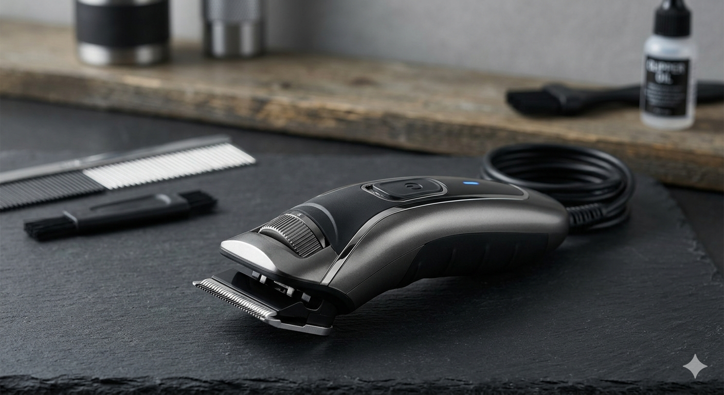 Professional Beard Trimmer and Hair Clipper with Advanced Ceramic-Titanium Detachable Blades
