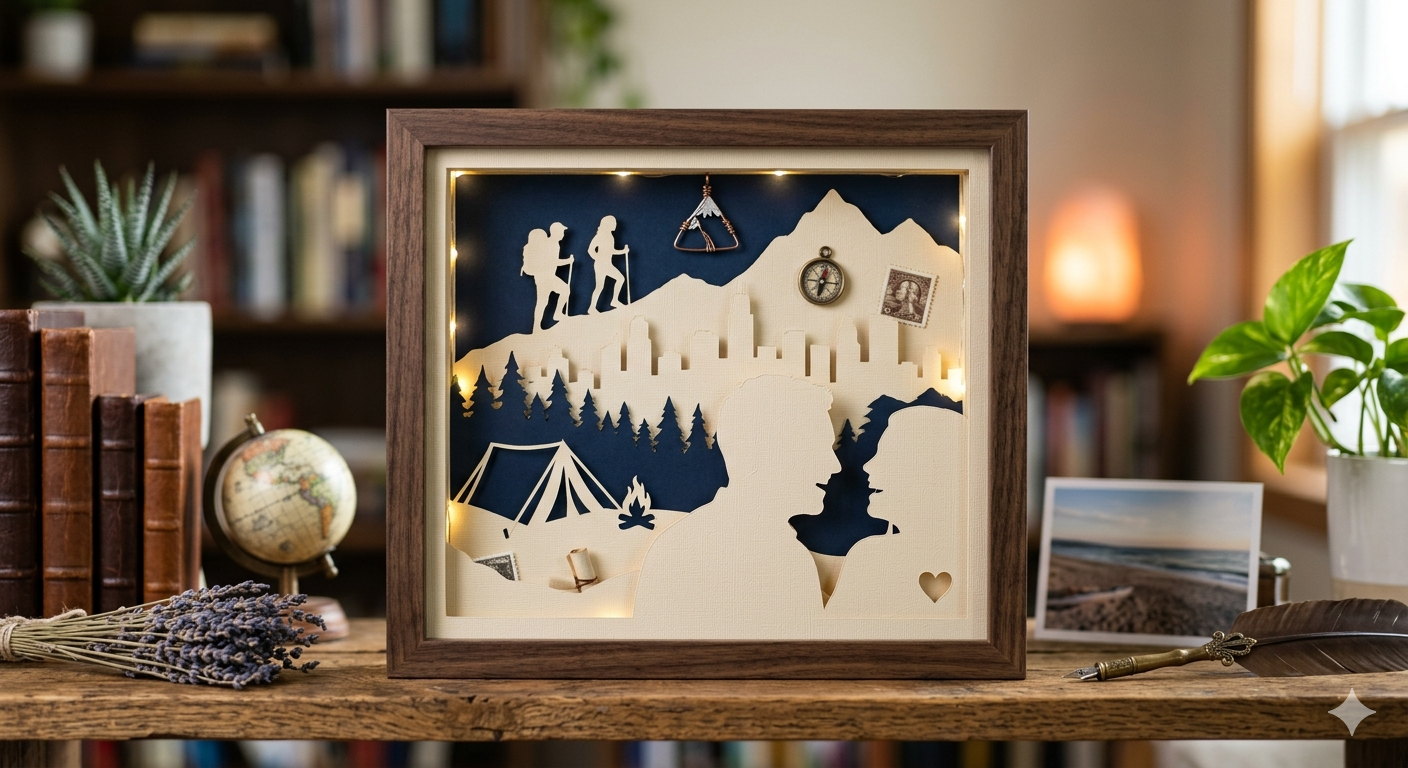 DIY Mini Museum of Us Silhouette Shadow Box