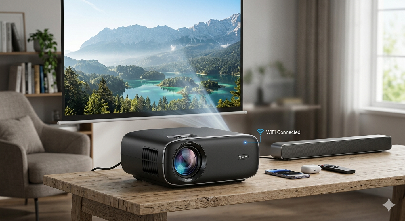 TMY 4K Projector with WiFi Bluetooth
