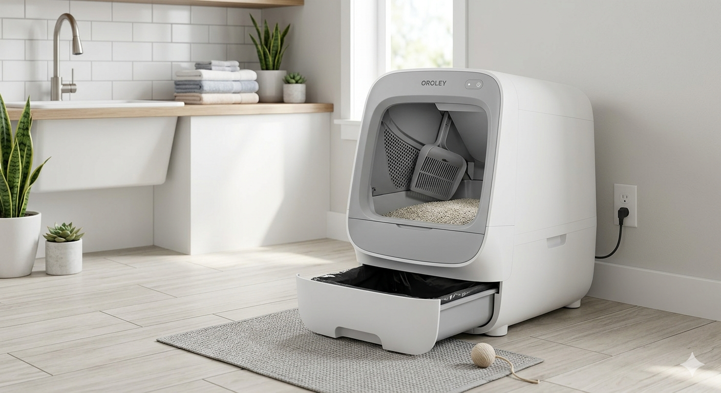 OROLEY Self-Cleaning Cat Litter Box