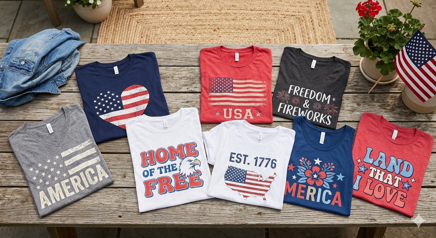 4th of July Shirts Women