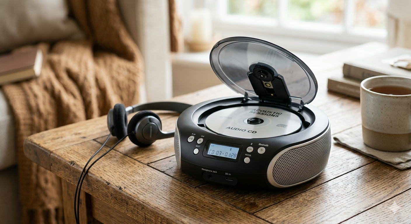 Portable CD Player Bluetooth with Speakers