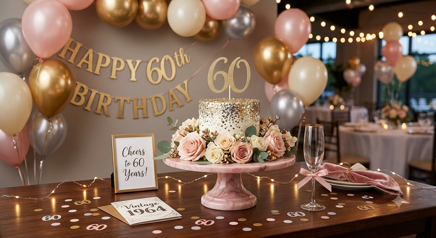 60th Birthday Decorations for Women
