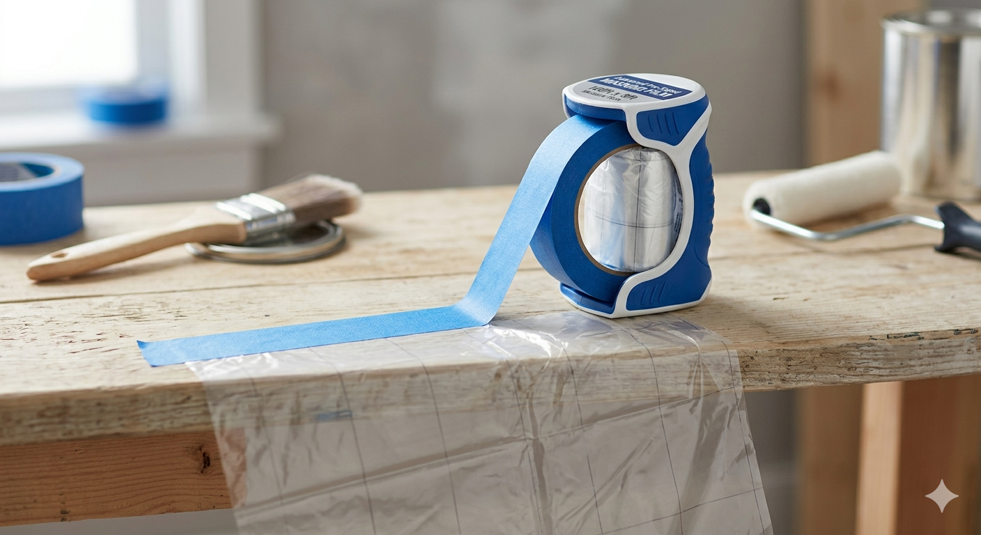 Pre-Taped Masking Film