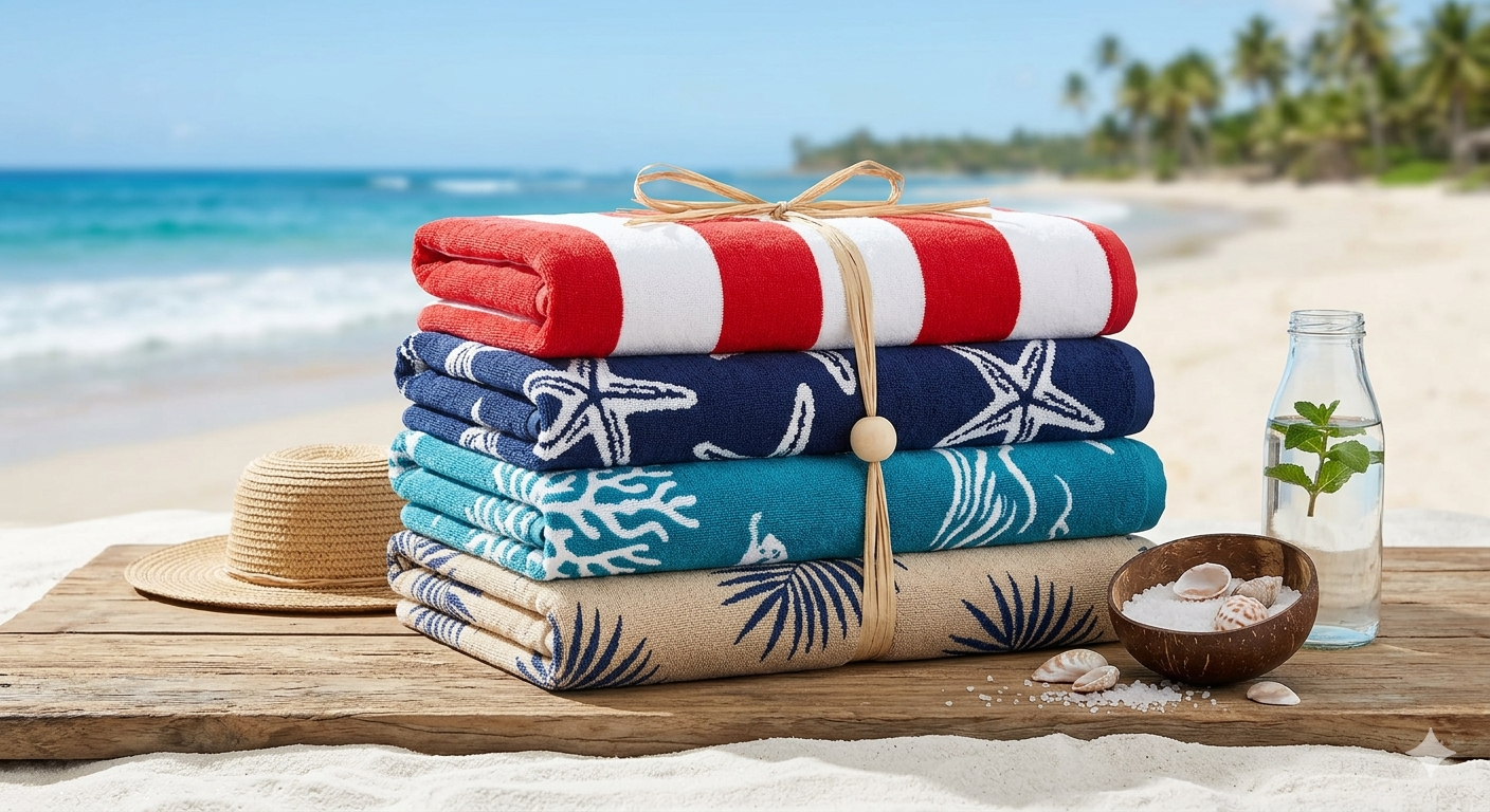 Ferdilan 4 Pieces Beach Towel Set