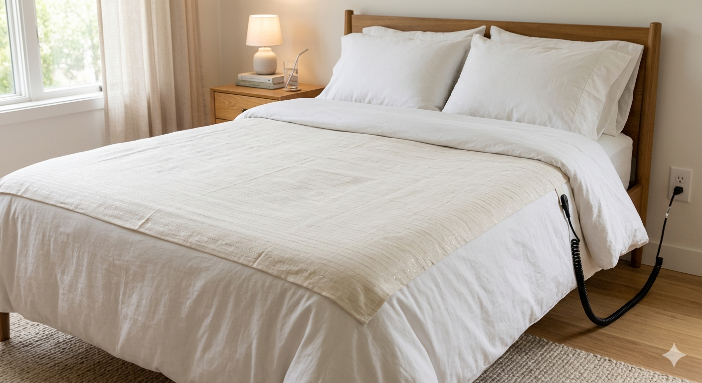 EarthingWell Grounding Sheet with Silver Fiber for Healthy Sleep
