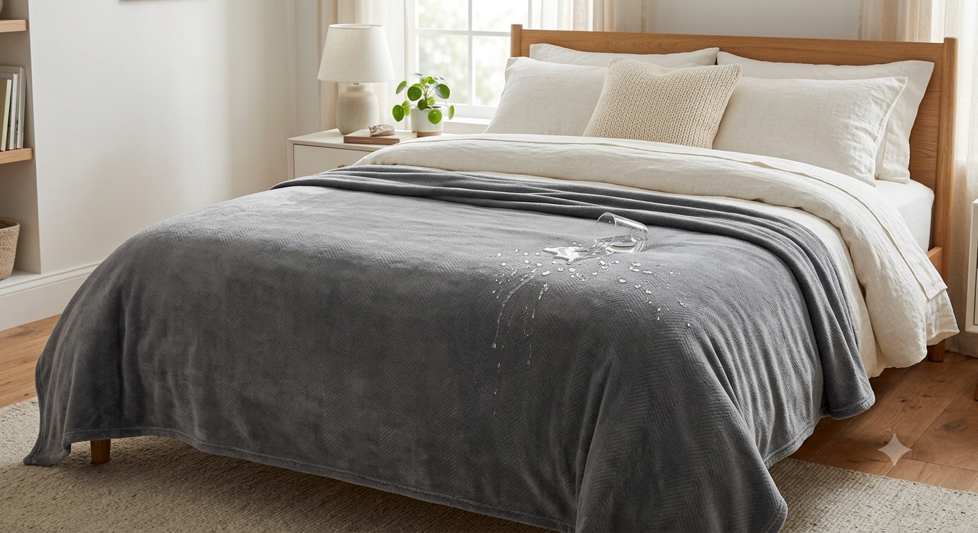 Waterproof Blanket for Bed - Blanket with Waterproof & Stain Proof, Splash Resistant