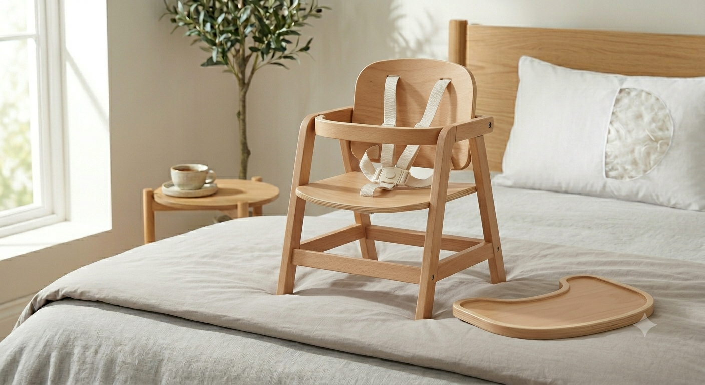 Ezebaby Wooden High Chair for Babies and Toddlers
