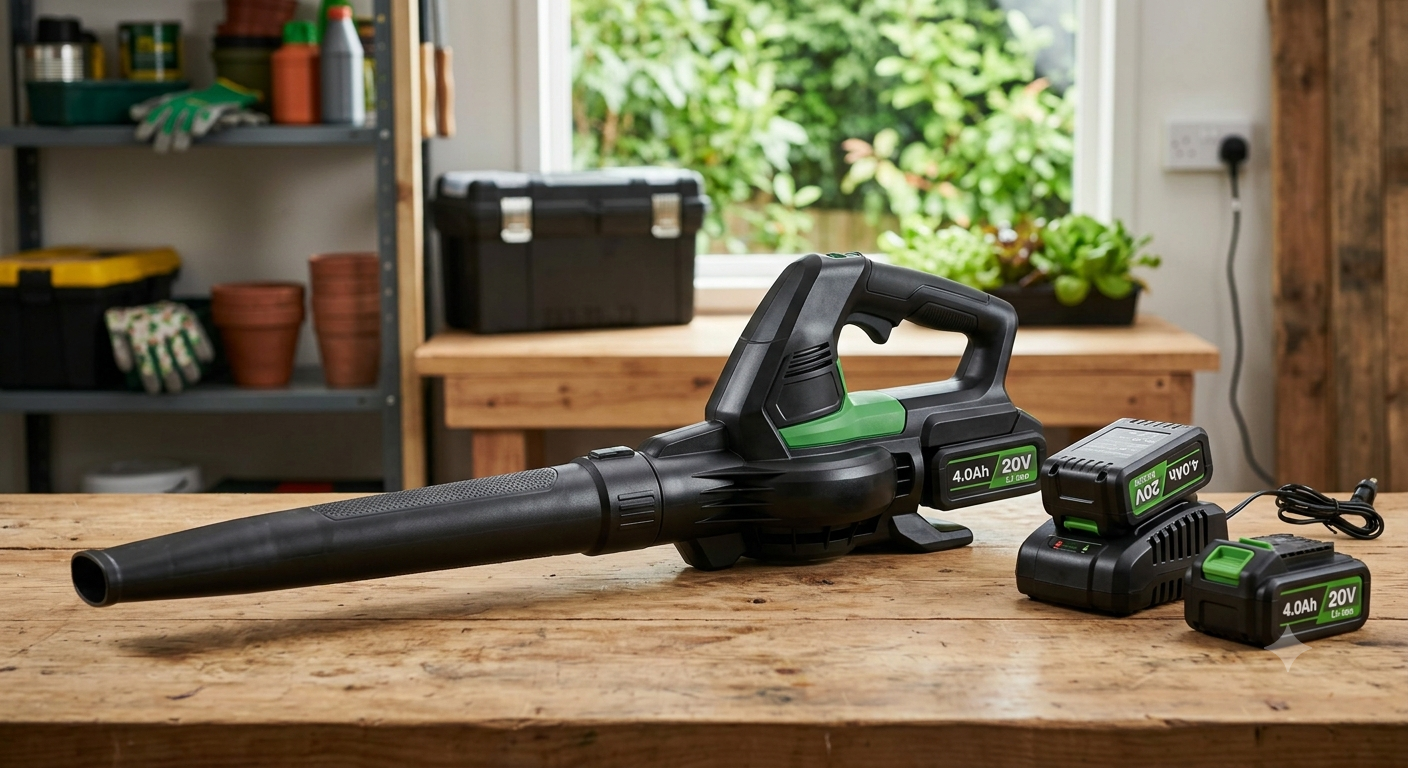 Electric Handheld Leaf Blower Cordless with 2X 4.0Ah Batteries and Charger