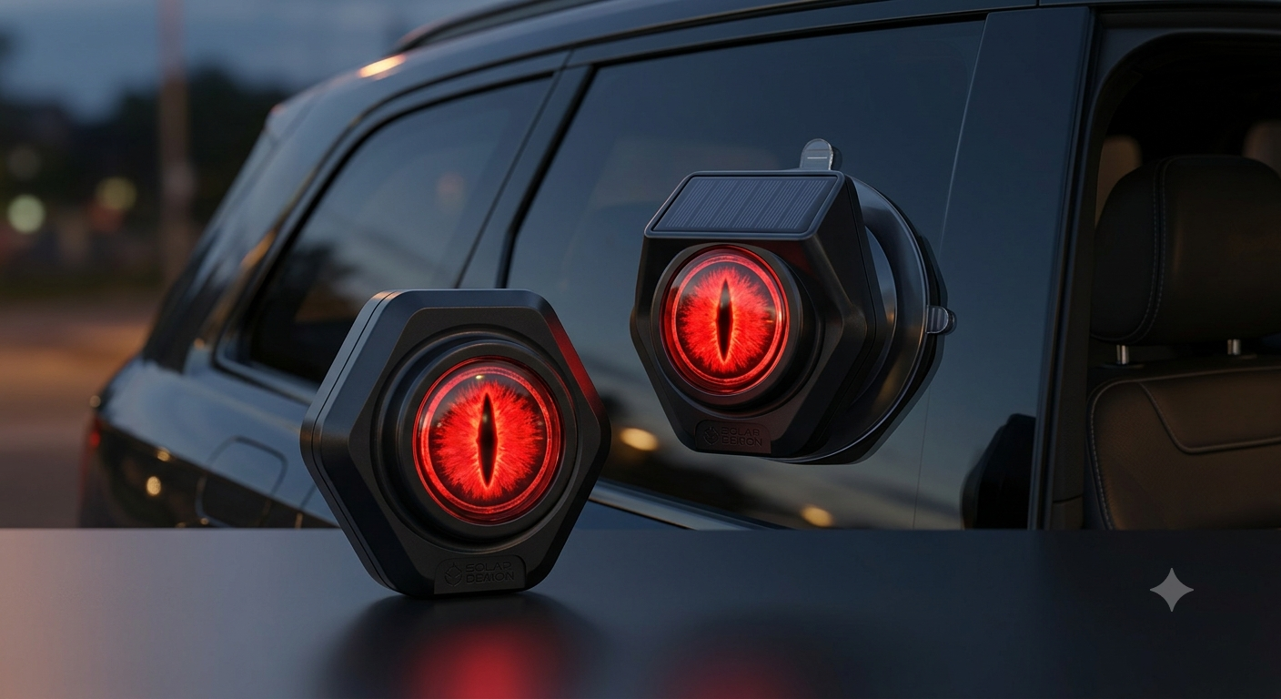 Solar Demon Eye LED Car Wireless Window Light