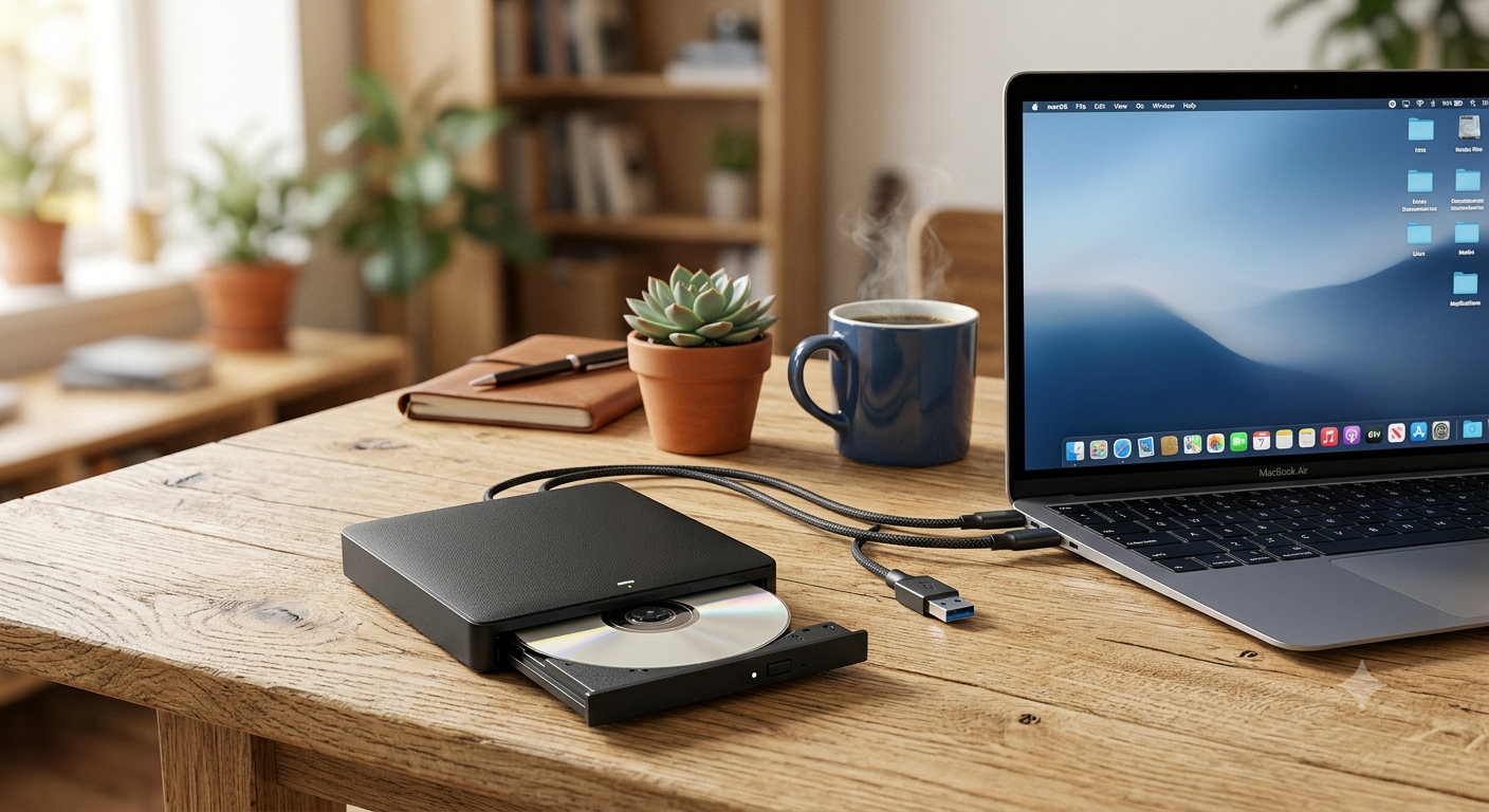 External CD DVD Drive,8 in 1 USB 3.0 and Type-C Disc Reader Writer Burner Player