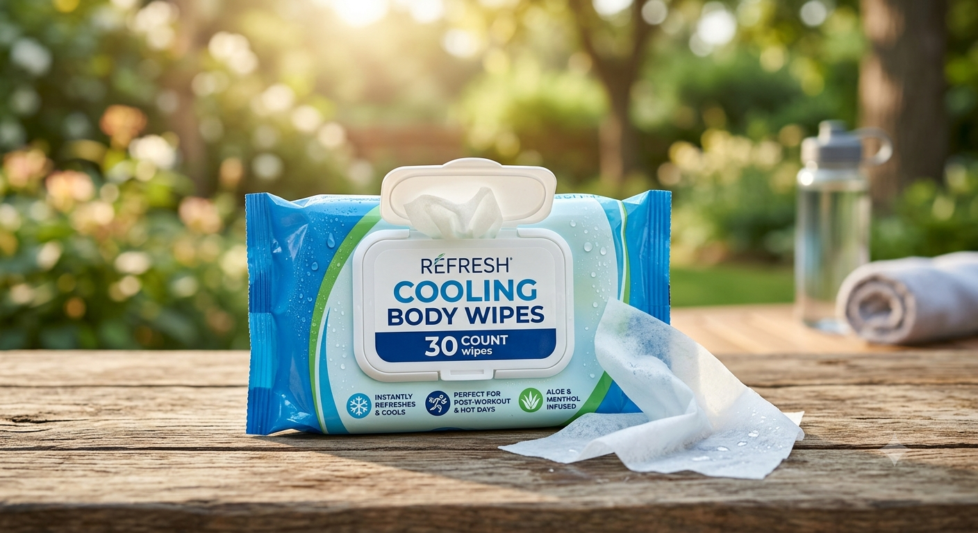 30 Count Cooling Body Wipes