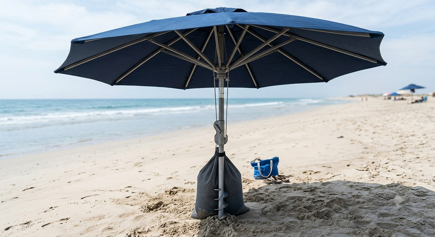 Large Beach Umbrella with Heavy Duty