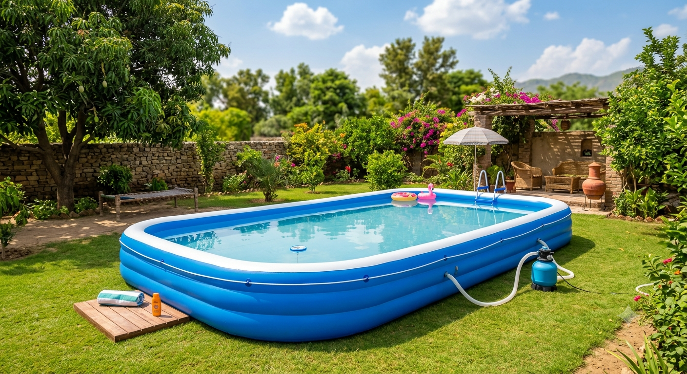Large Inflatable Pool 180" x 76" x 22" Oversized