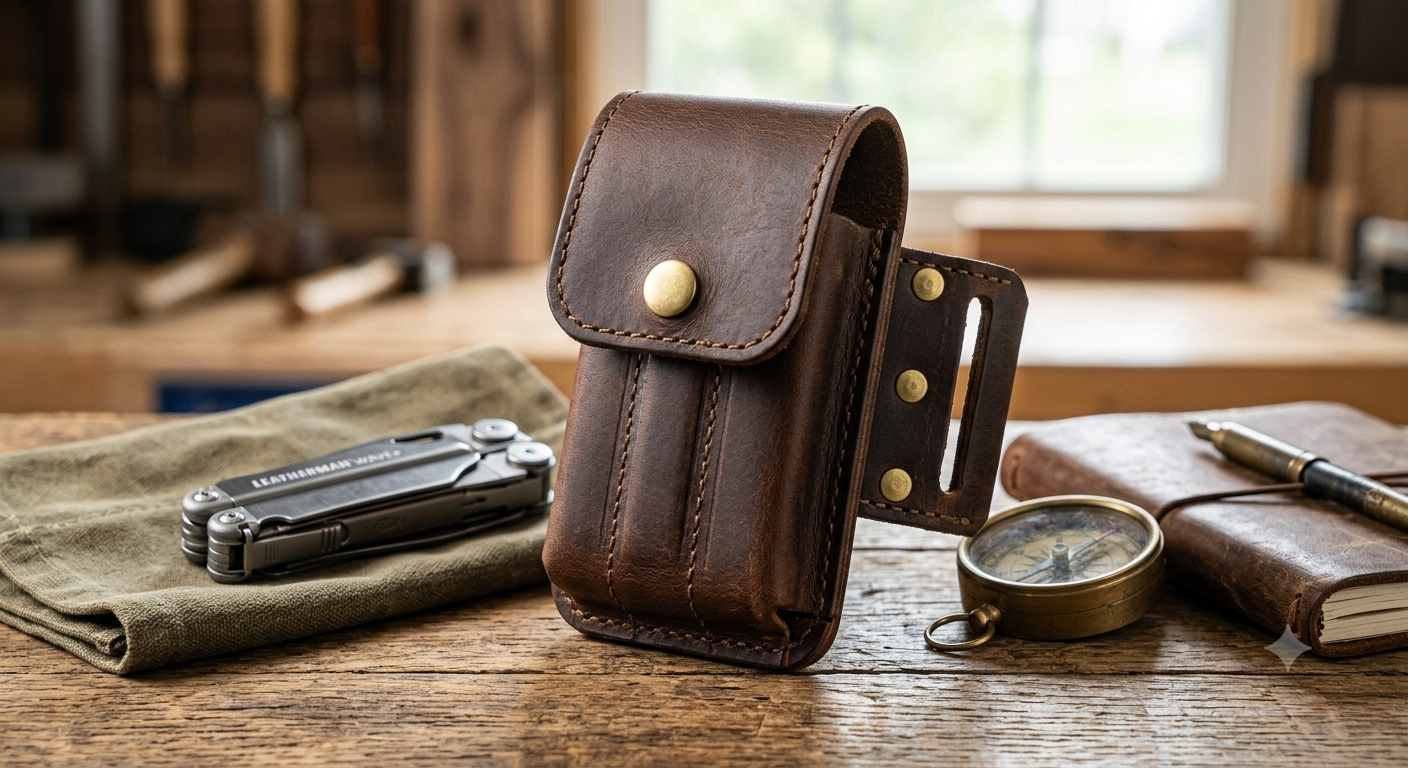 Armando-2 Full Grain Leather Multitool Belt Pouch