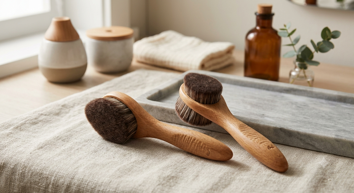 2Pcs Lymphatic Contour Face Brush