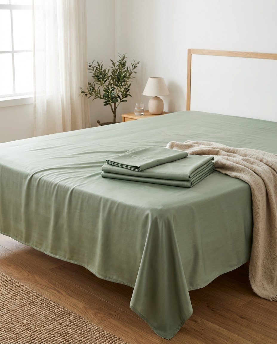 160 x 200cm Bedding Sheet Set 100% Viscose Derived from Bamboo – Pillowcases & Flat Sheet Not Included