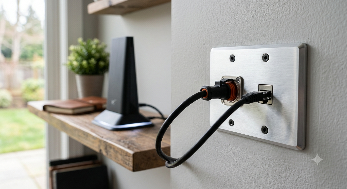 Aluminum Pass Through Wall Socket for Starlink Gen3