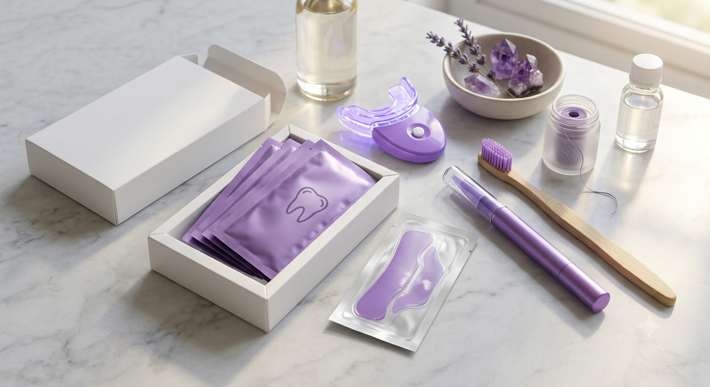 Tiras Blanqueadoras Moradas
