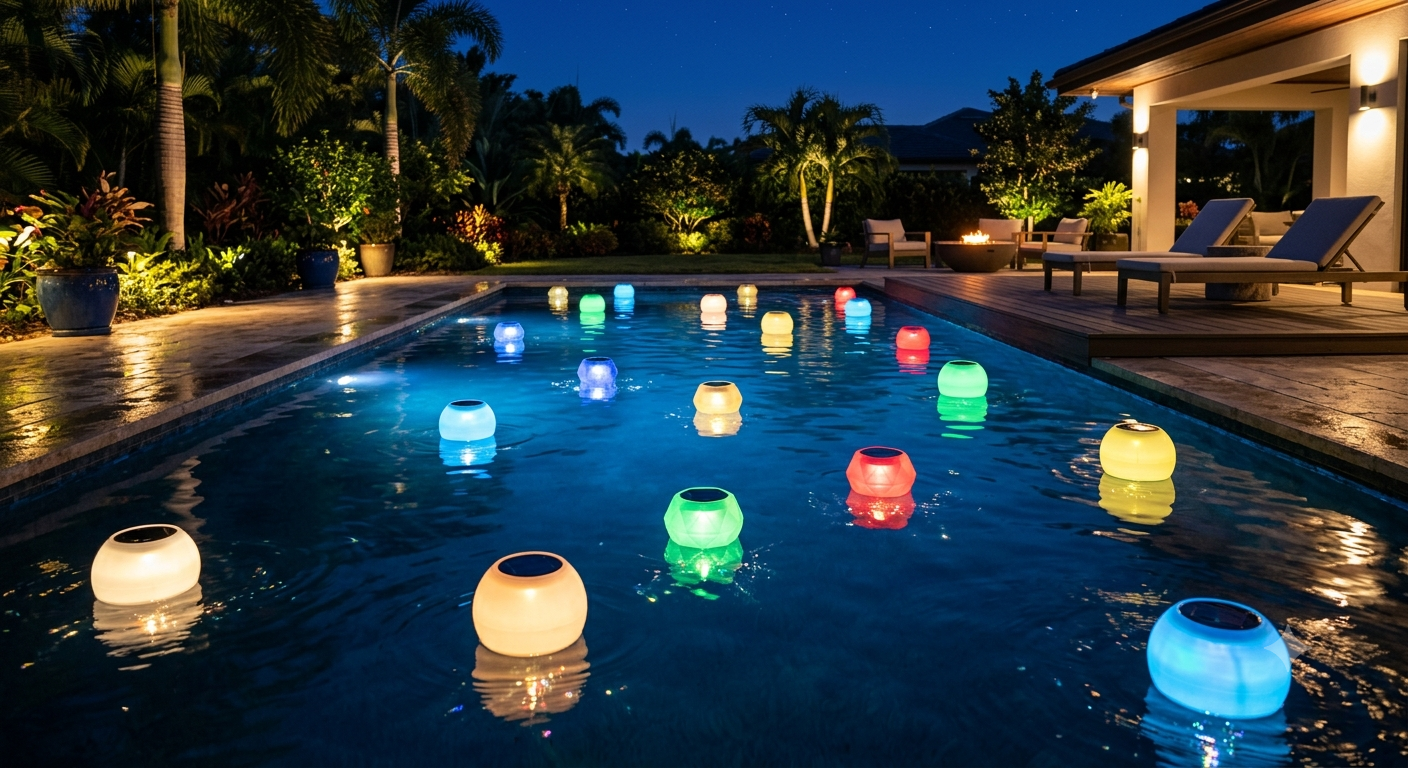 Solar Powered Floating Pool Lights