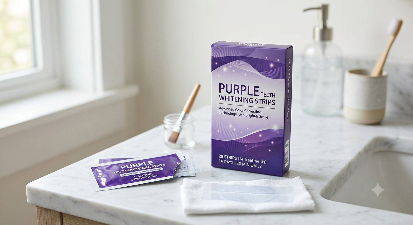 Purple Teeth Whitening Strips