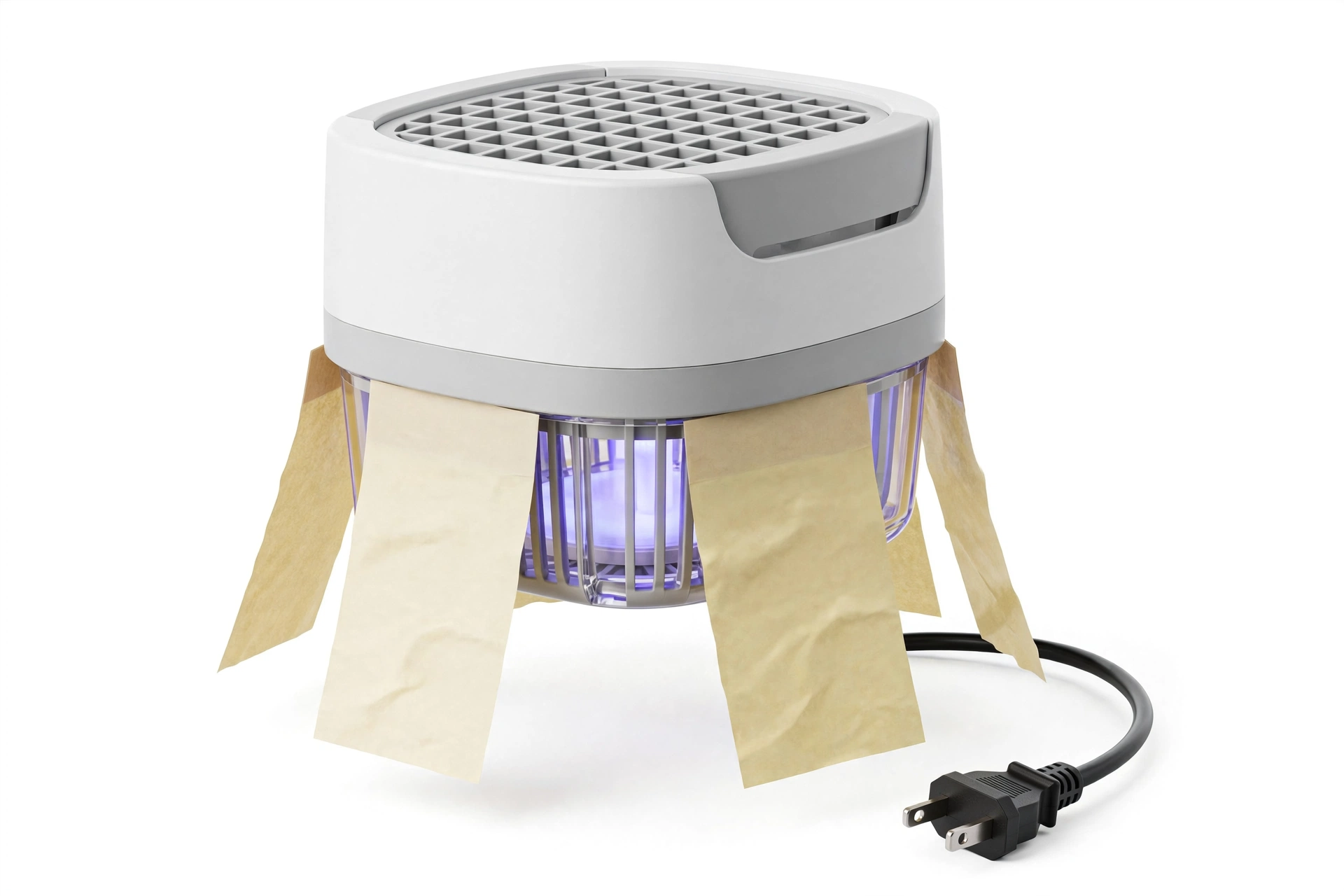 UV Fly Trap Indoor 5 Sticky Traps Silent Socket Anti Flies