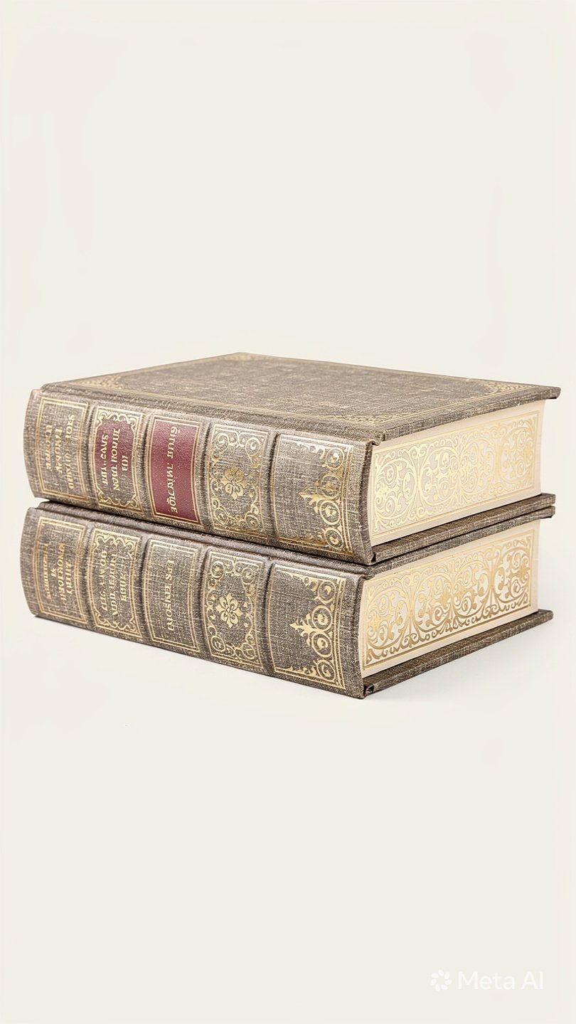Decorative Book Storage Box Set of 2